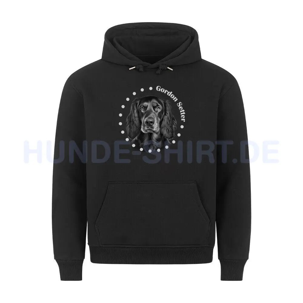 Premium Hoodie "Gordon Setter R" Schwarz – hunde-shirt.de