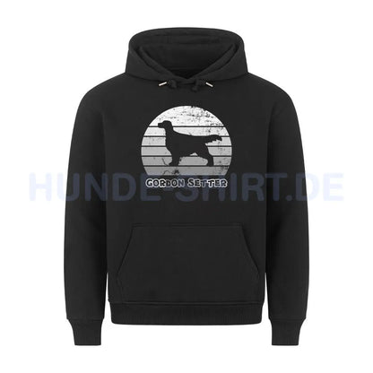 Premium Hoodie "Gordon Setter" Schwarz – hunde-shirt.de