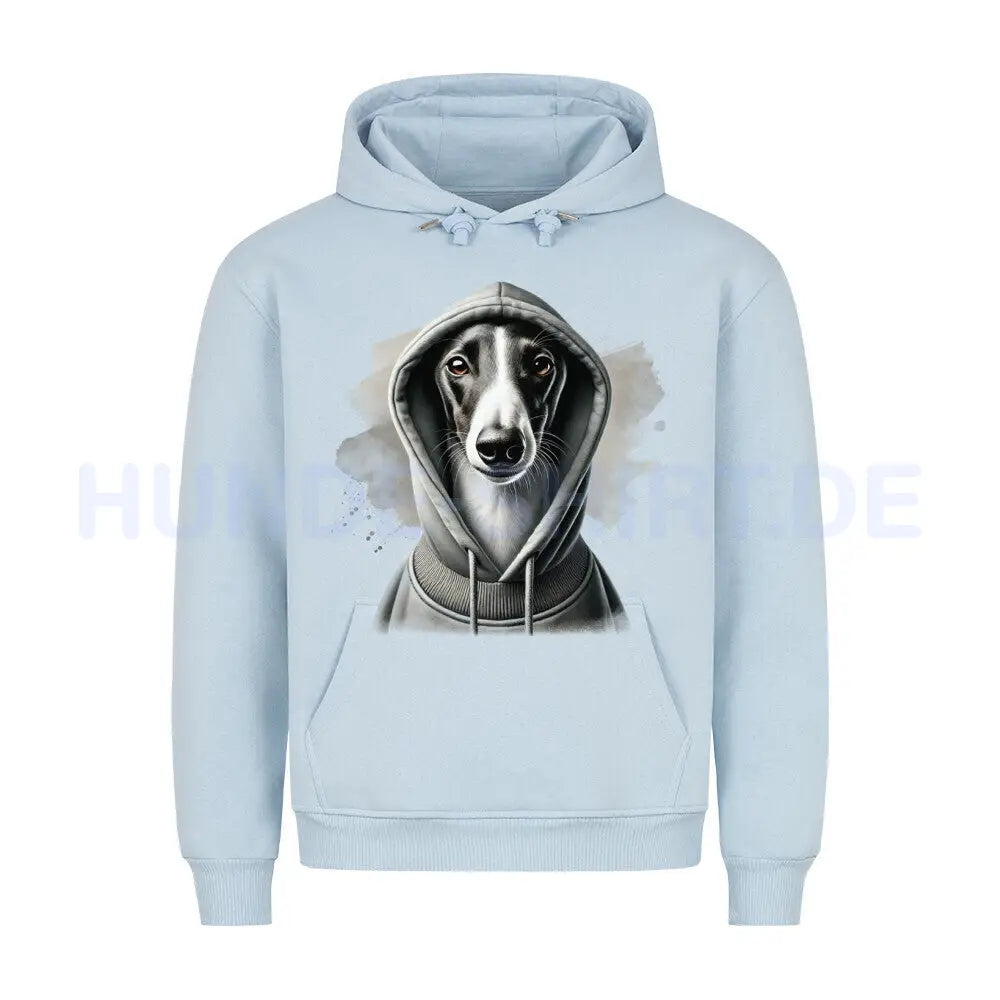 Premium Hoodie "Greyhound Hooded 2" Babyblau – hunde-shirt.de