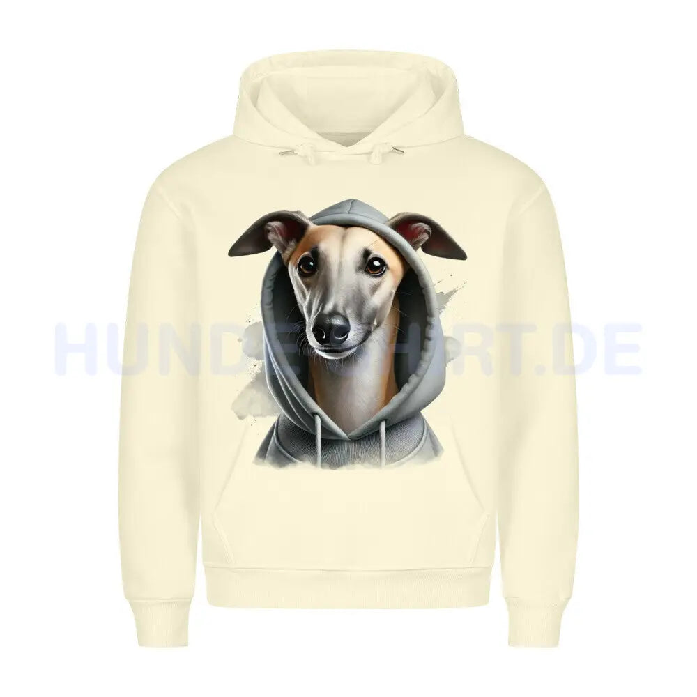 Premium Hoodie "Greyhound Hooded" Beige – hunde-shirt.de