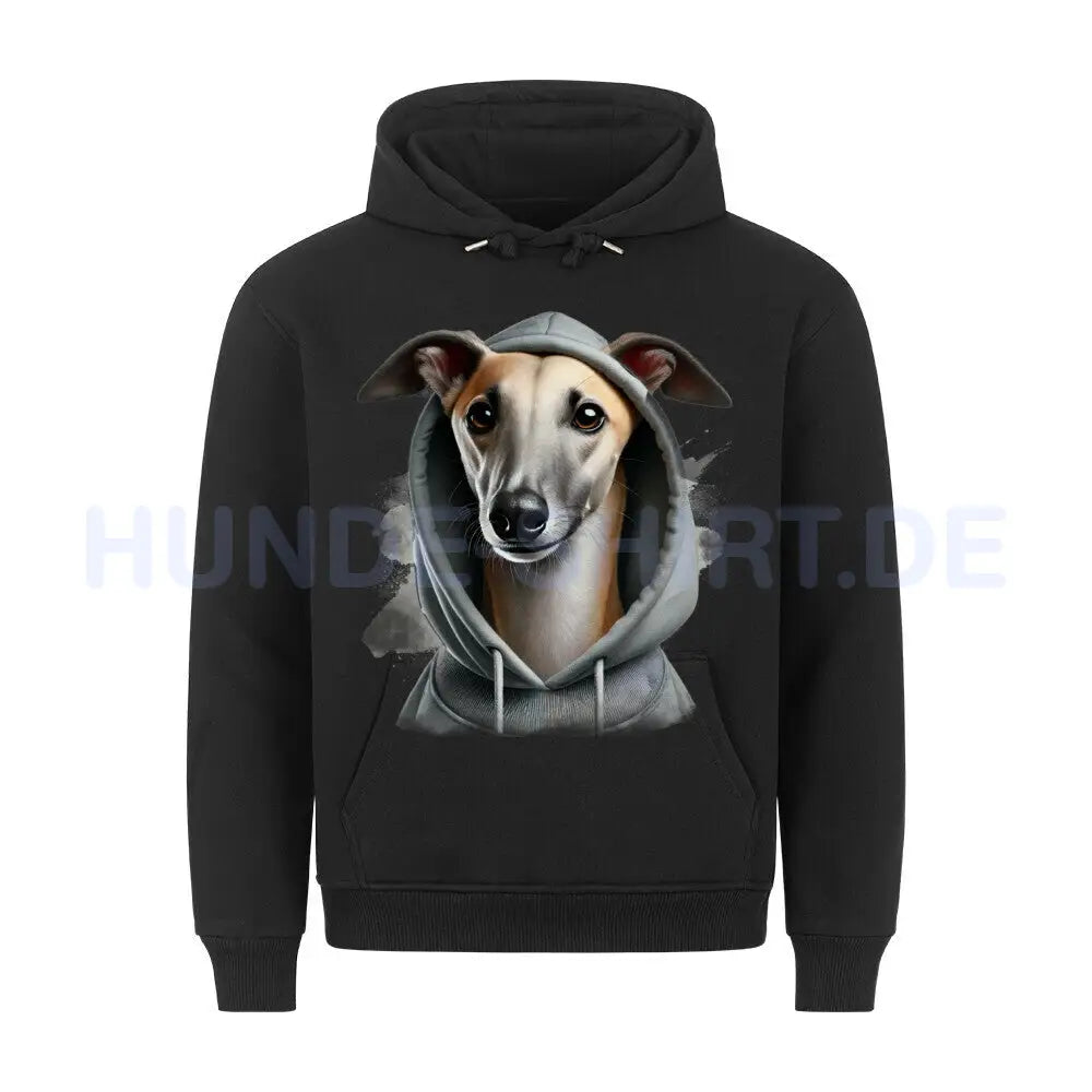 Premium Hoodie "Greyhound Hooded" Schwarz – hunde-shirt.de