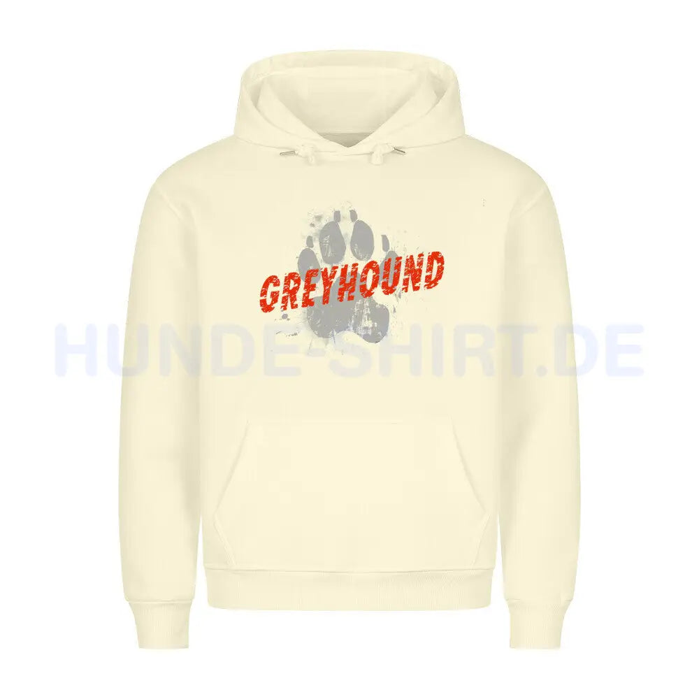 Premium Hoodie "Greyhound - PAW" Beige – hunde-shirt.de