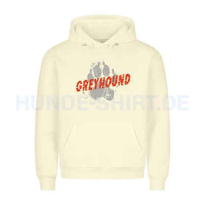 Premium Hoodie "Greyhound - PAW" Beige – hunde-shirt.de