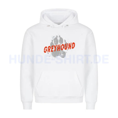 Premium Hoodie "Greyhound - PAW" Weiß – hunde-shirt.de