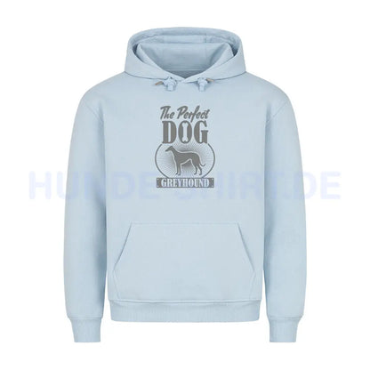 Premium Hoodie "Greyhound - Perfect Dog" Babyblau – hunde-shirt.de