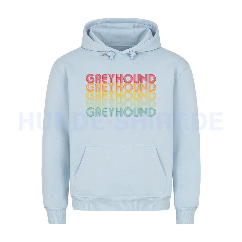 Premium Hoodie "Greyhound - RETRO" Babyblau – hunde-shirt.de