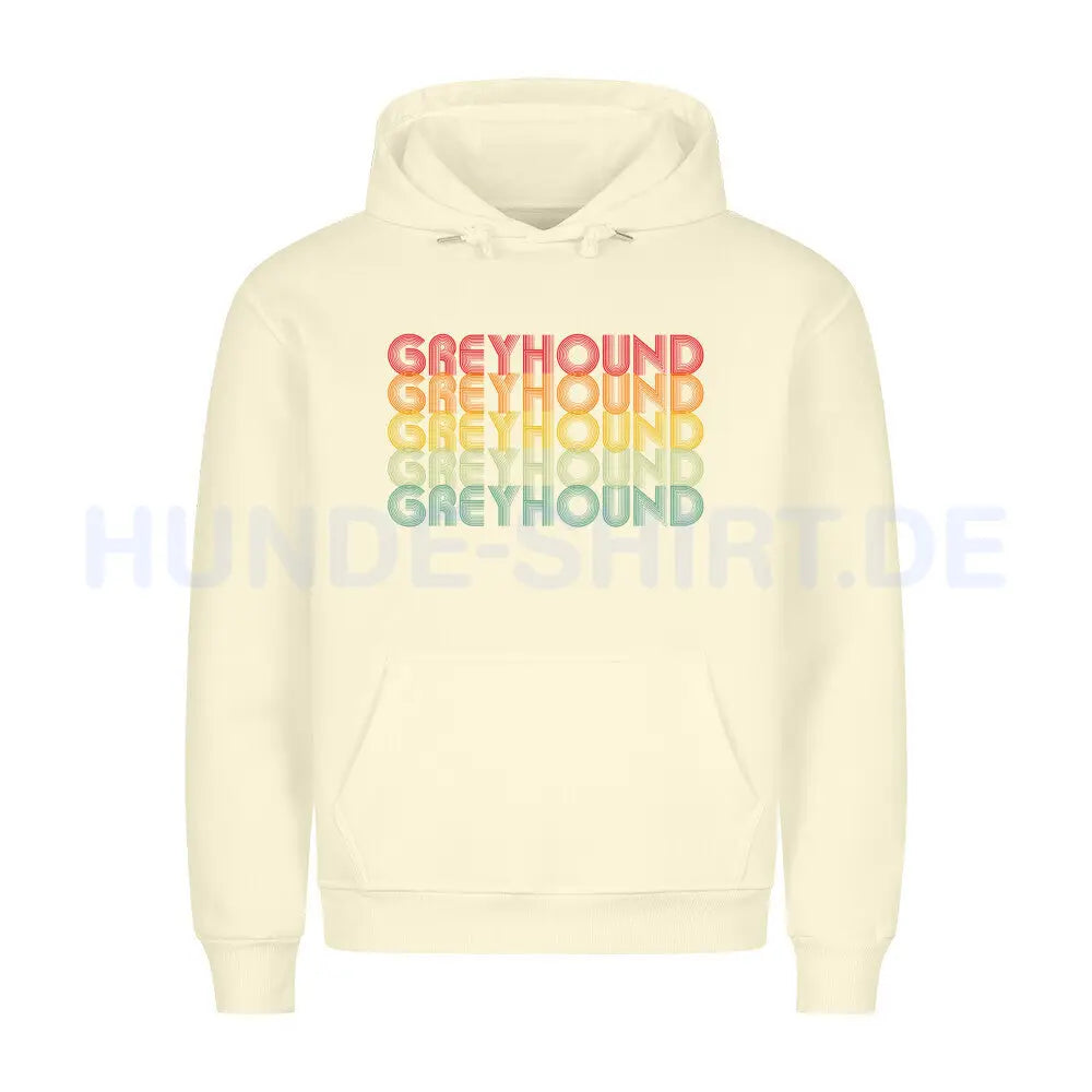 Premium Hoodie "Greyhound - RETRO" Beige – hunde-shirt.de