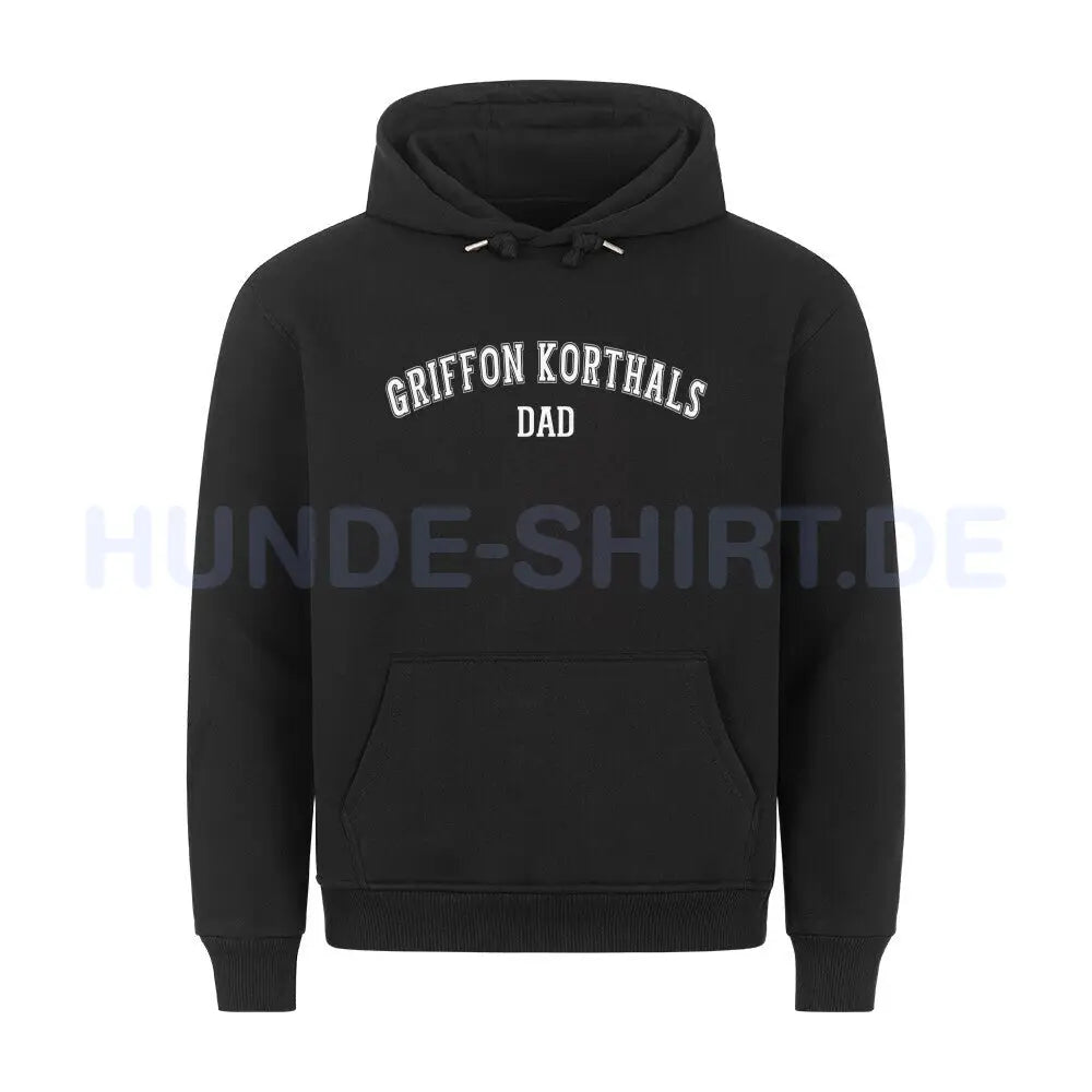 Premium Hoodie "Griffon Korthals - DAD" Schwarz – hunde-shirt.de