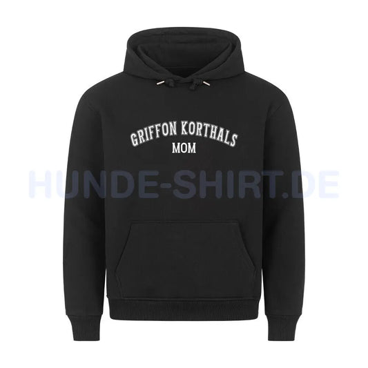 Premium Hoodie "Griffon Korthals - MOM" Schwarz – hunde-shirt.de