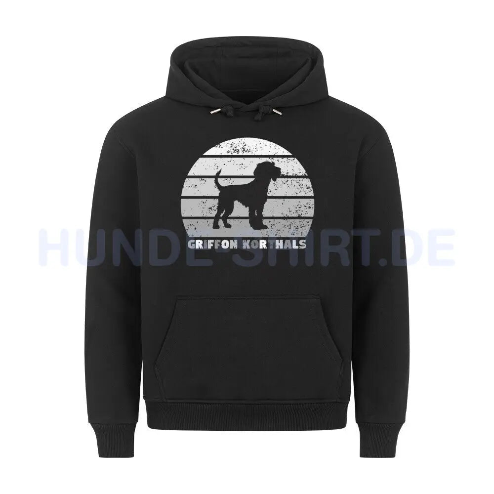 Premium Hoodie "Griffon Korthals" Schwarz – hunde-shirt.de