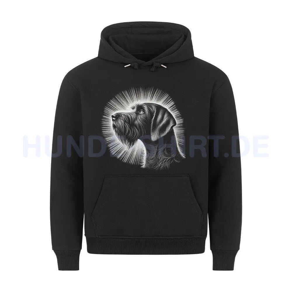 Premium Hoodie "Griffon Korthals - Shine" Schwarz – hunde-shirt.de