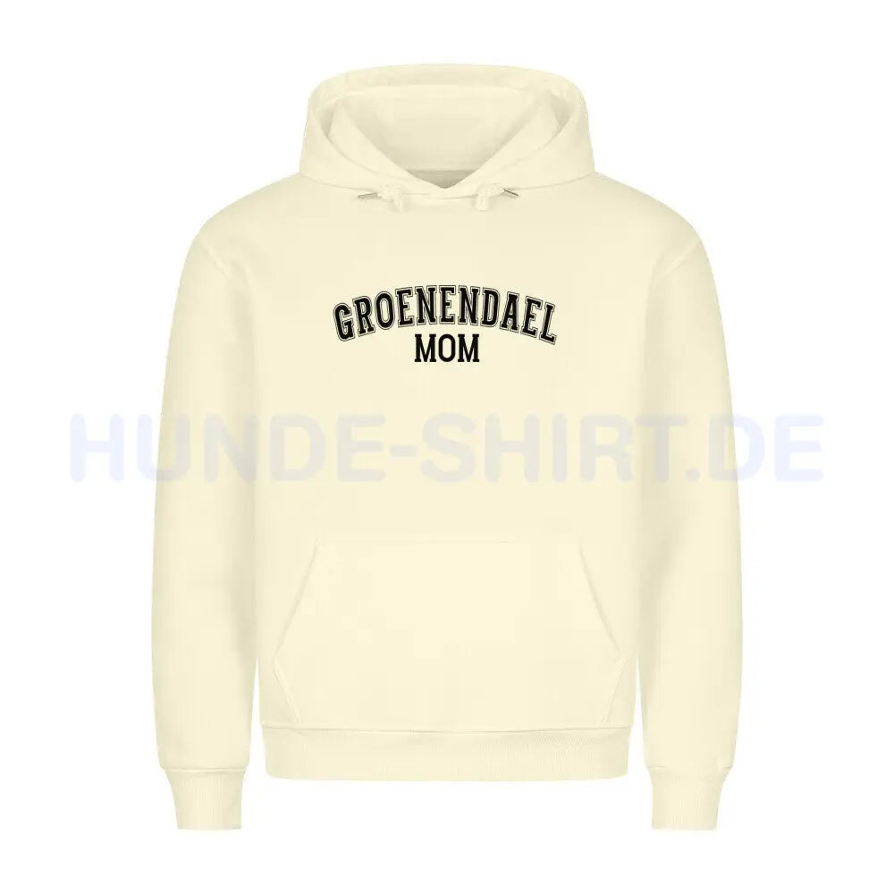 Premium Hoodie "Groenendael - MOM" Beige – hunde-shirt.de