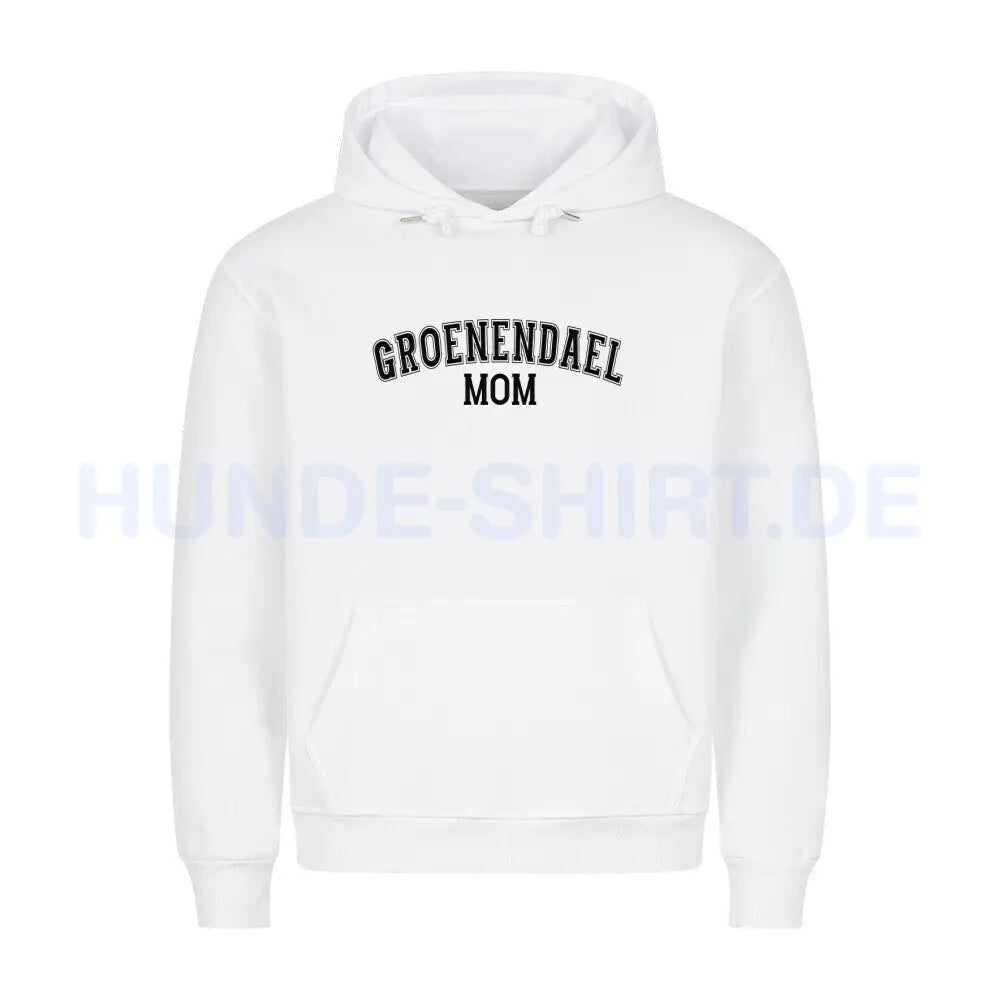 Premium Hoodie "Groenendael - MOM" Weiß – hunde-shirt.de