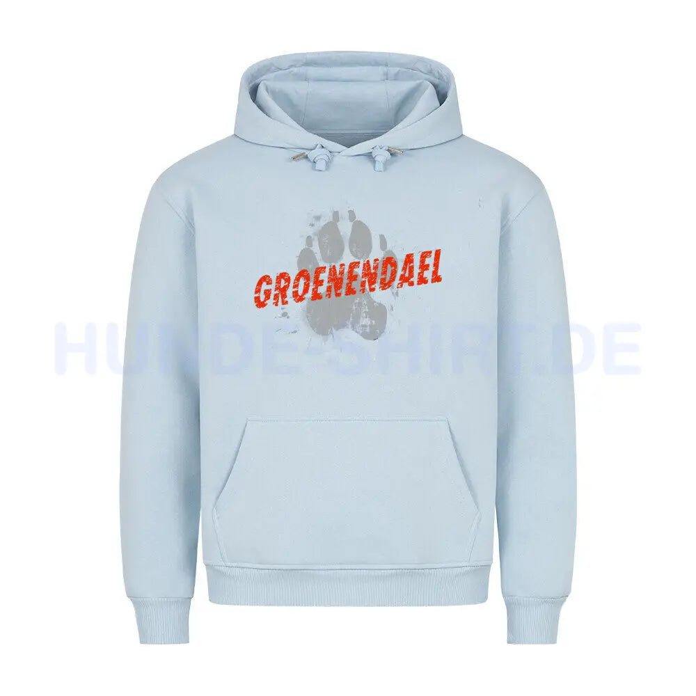 Premium Hoodie "Groenendael - PAW" Babyblau – hunde-shirt.de