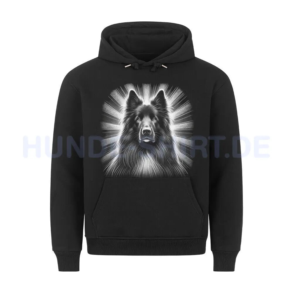 Premium Hoodie "Groenendael - Shine" Schwarz – hunde-shirt.de