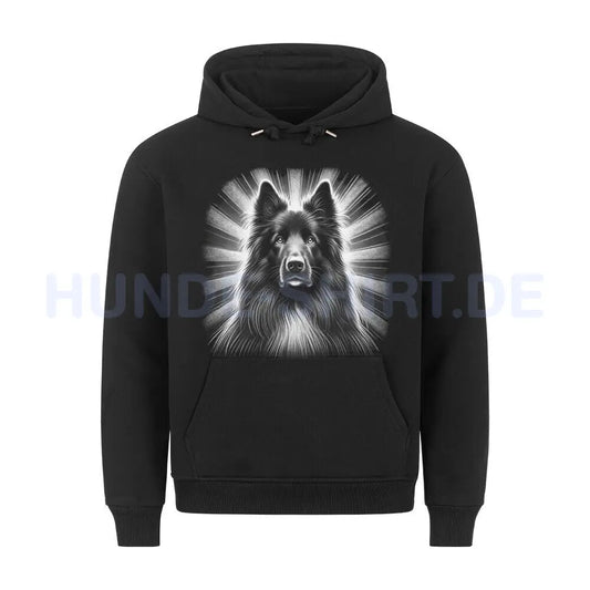 Premium Hoodie "Groenendael - Shine" Schwarz – hunde-shirt.de