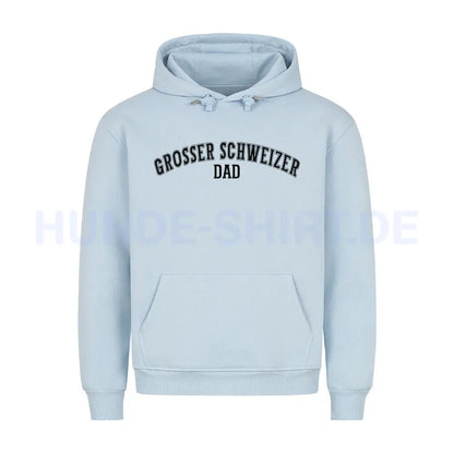 Premium Hoodie "Großer Schweizer - DAD" Babyblau – hunde-shirt.de