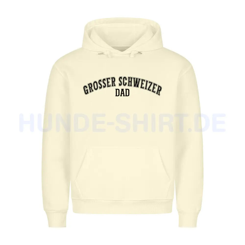 Premium Hoodie "Großer Schweizer - DAD" Beige – hunde-shirt.de