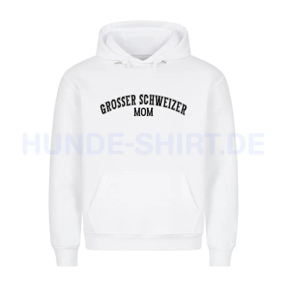 Premium Hoodie Großer Schweizer - MOM" Weiß – hunde-shirt.de