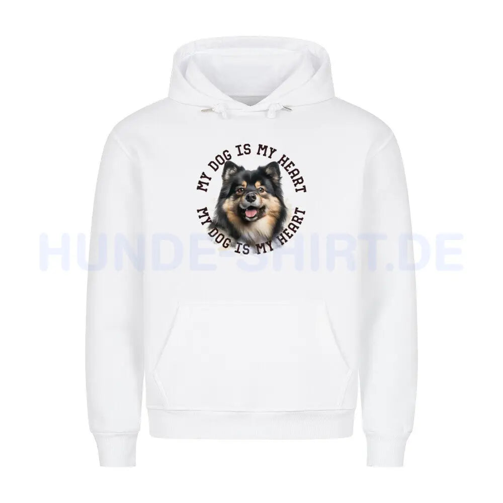 Premium Hoodie "Großspitz HEART" Weiß – hunde-shirt.de