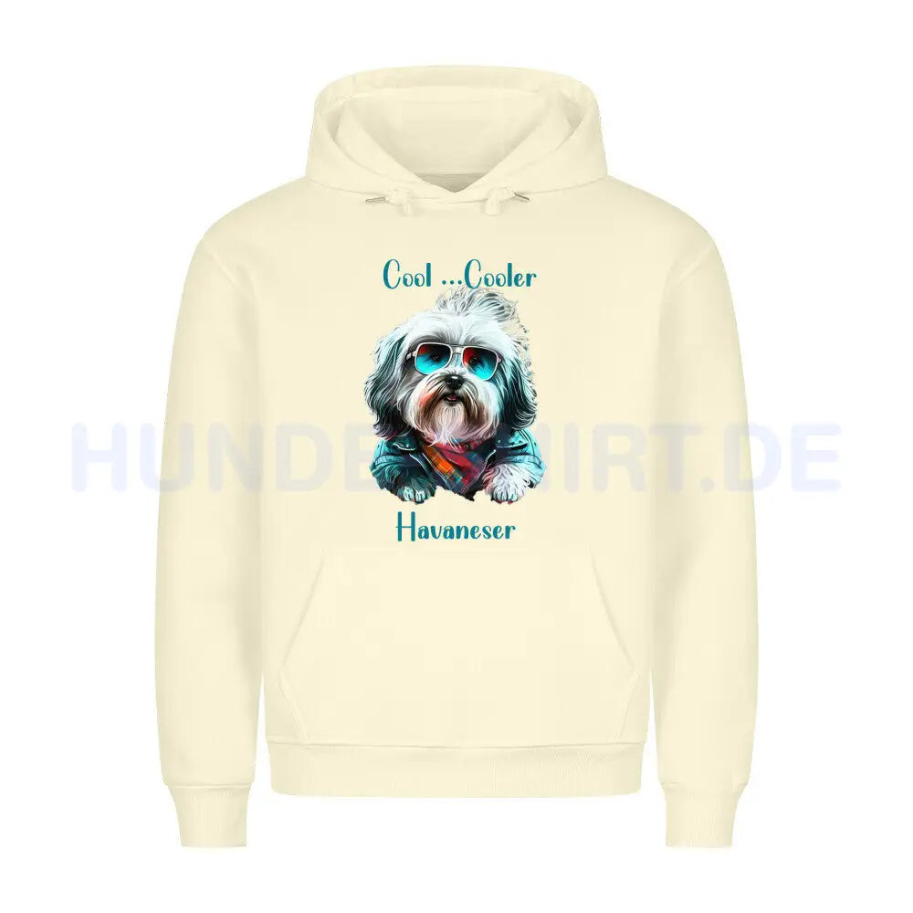 Premium Hoodie "Havaneser COOL" Beige – hunde-shirt.de