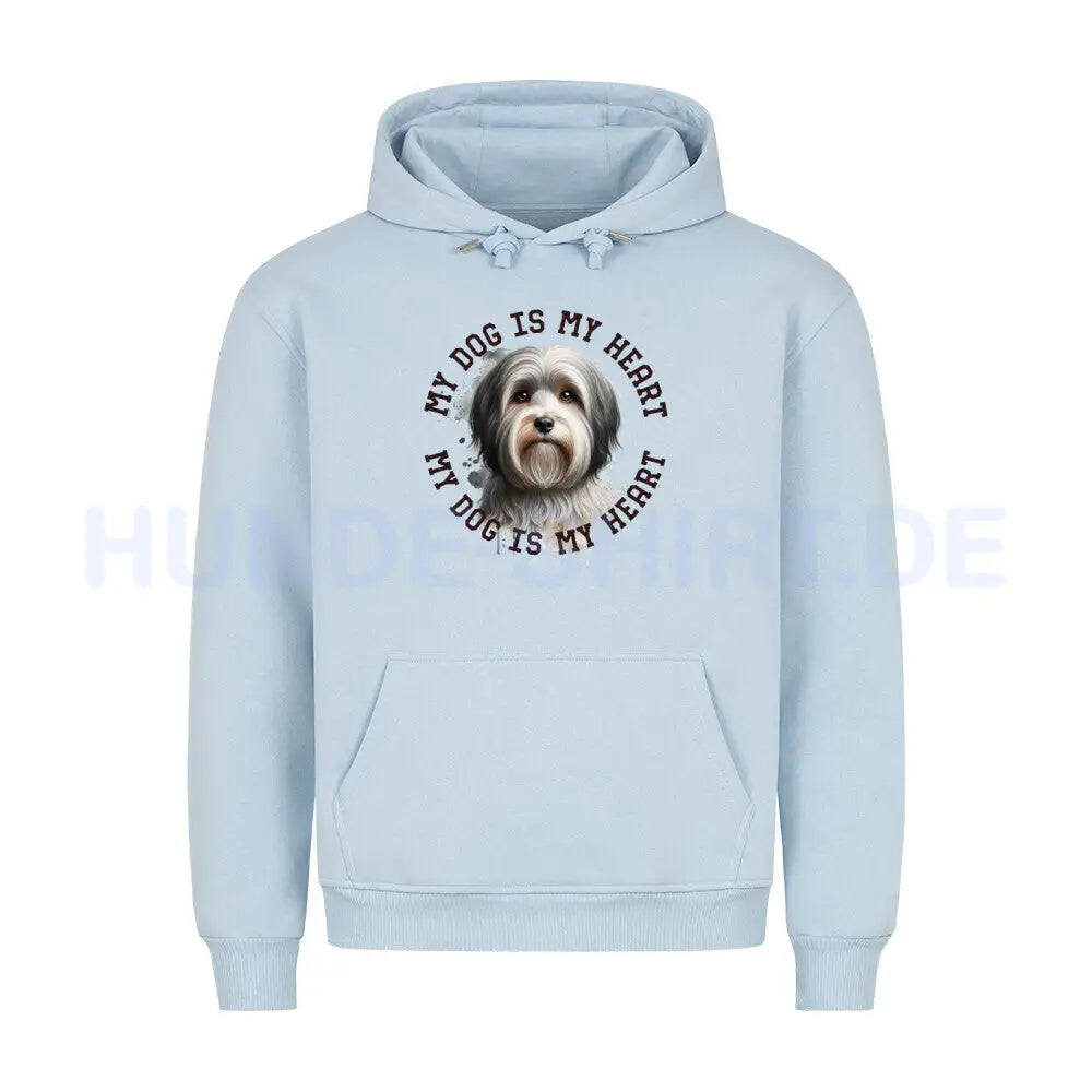 Premium Hoodie "Havaneser HEART 2" Babyblau – hunde-shirt.de