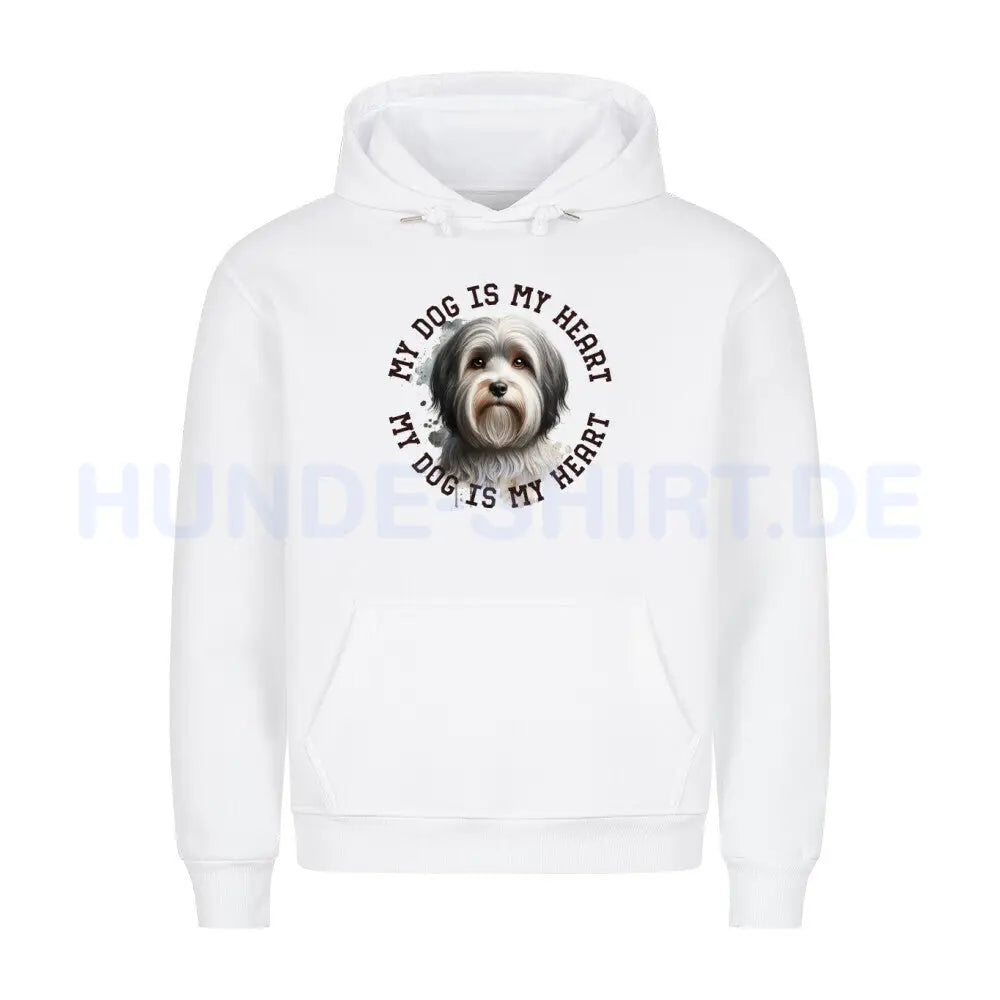 Premium Hoodie "Havaneser HEART 2" Weiß – hunde-shirt.de