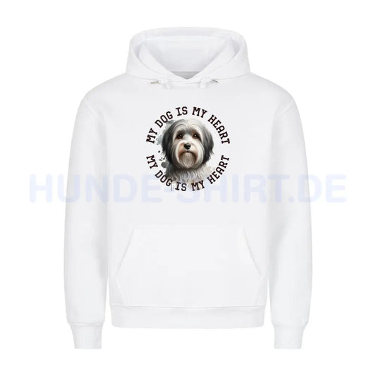 Premium Hoodie "Havaneser HEART 2" Weiß – hunde-shirt.de