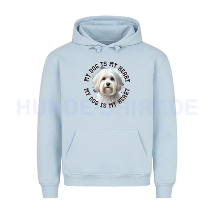 Premium Hoodie "Havaneser HEART 3" Babyblau – hunde-shirt.de