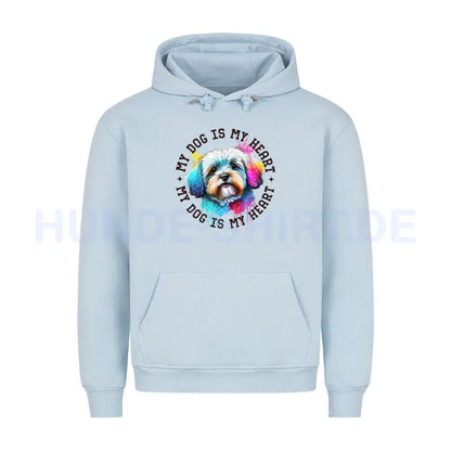 Premium Hoodie "Havaneser HEART" Babyblau – hunde-shirt.de