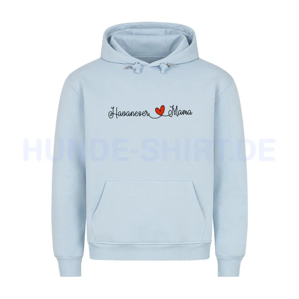 Premium Hoodie "Havaneser - Mama" Babyblau – hunde-shirt.de