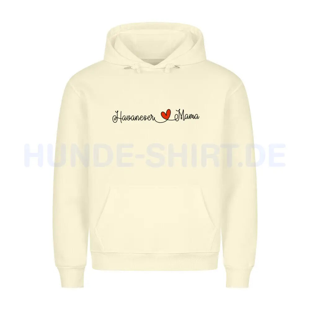 Premium Hoodie "Havaneser - Mama" Beige – hunde-shirt.de