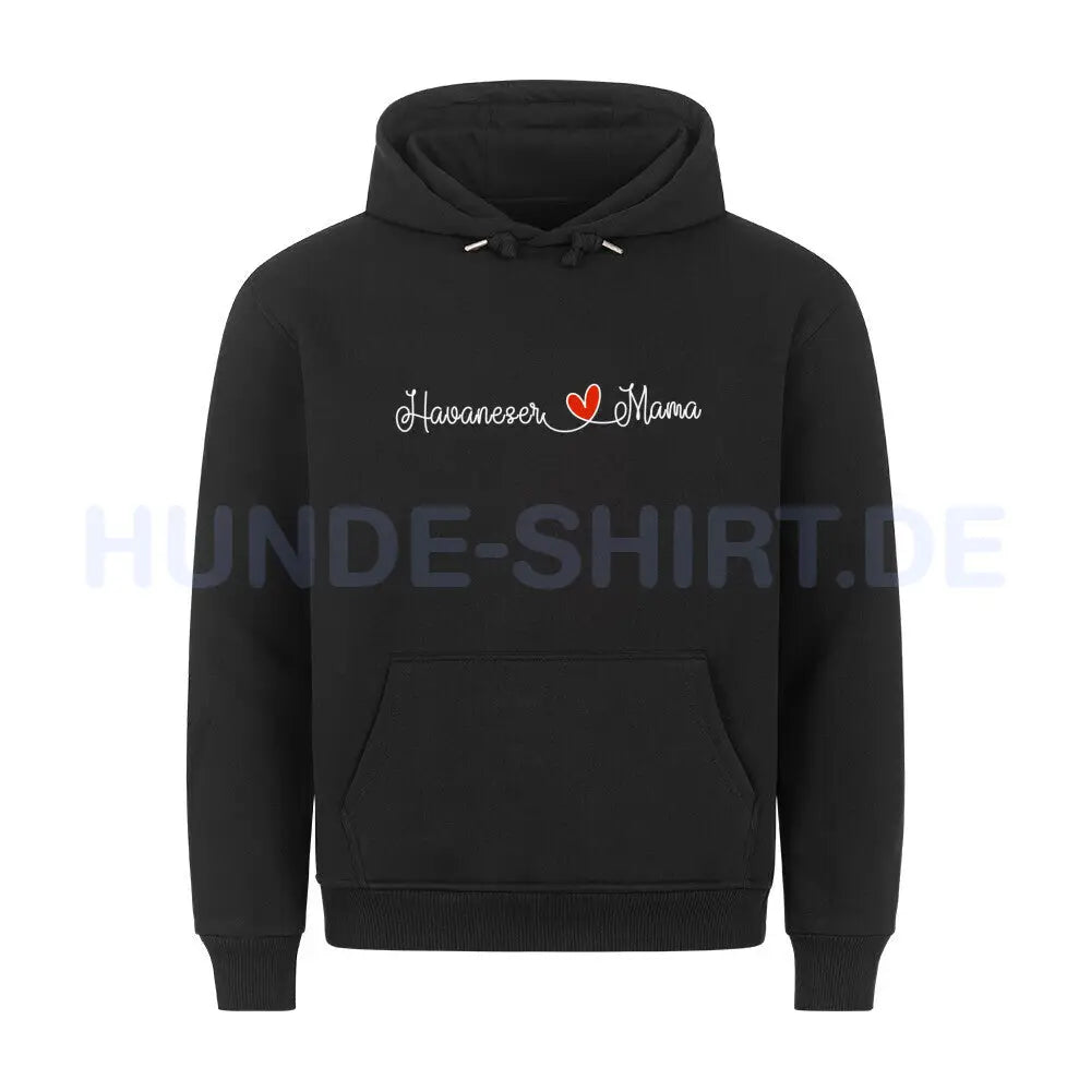 Premium Hoodie "Havaneser - Mama" Schwarz – hunde-shirt.de