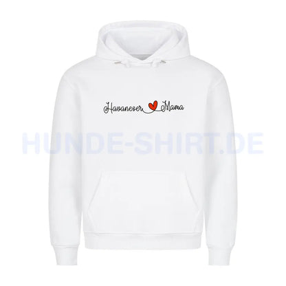 Premium Hoodie "Havaneser - Mama" Weiß – hunde-shirt.de