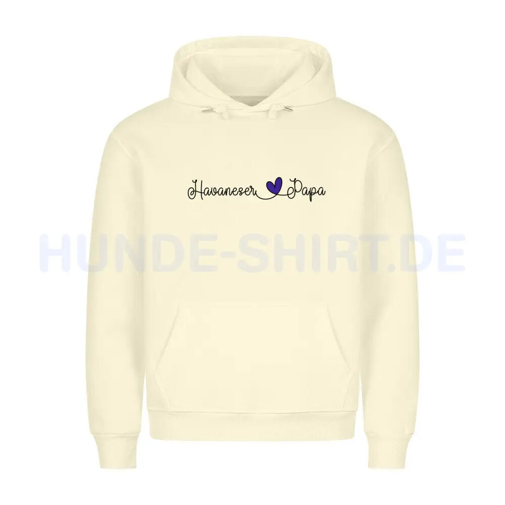 Premium Hoodie "Havaneser - Papa" Beige – hunde-shirt.de