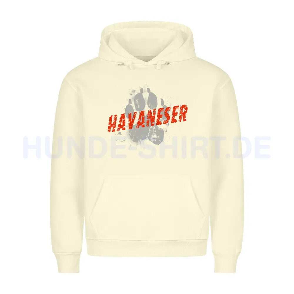 Premium Hoodie "Havaneser - PAW" Beige – hunde-shirt.de