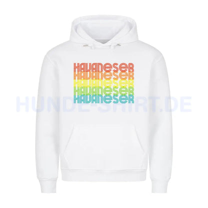 Premium Hoodie "Havaneser - RETRO" Weiß – hunde-shirt.de