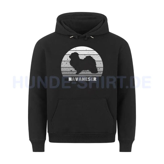 Premium Hoodie "Havaneser S" Schwarz – hunde-shirt.de