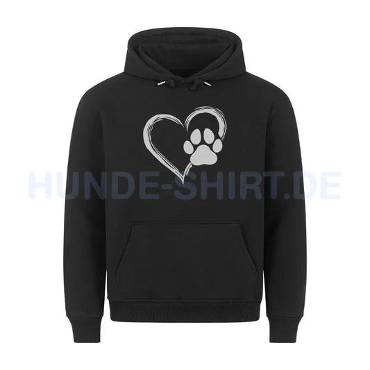 Premium Hoodie "Heart" Schwarz – hunde-shirt.de