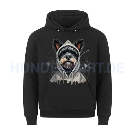 Premium Hoodie "Hooded Affenpinscher" Schwarz – hunde-shirt.de