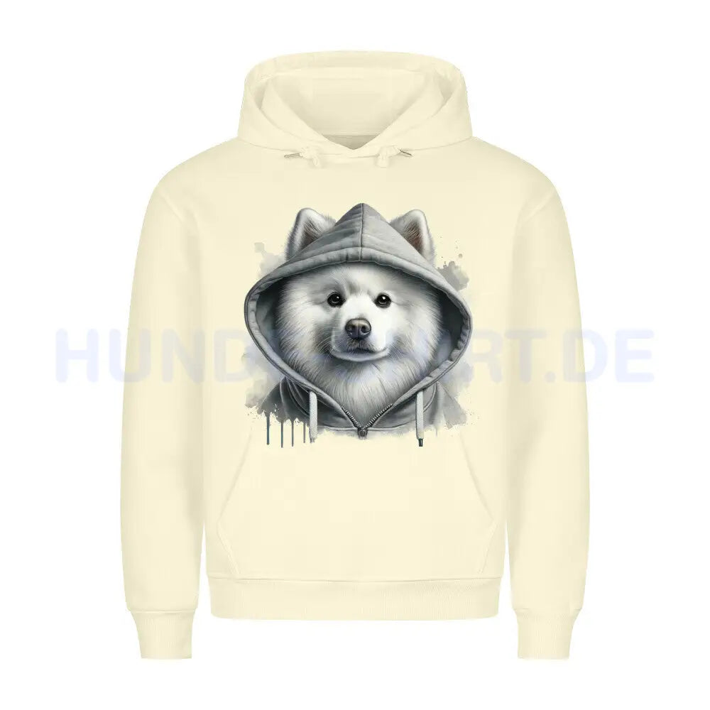 Premium Hoodie "Hooded American Eskimo" Beige – hunde-shirt.de