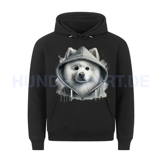 Premium Hoodie "Hooded American Eskimo" Schwarz – hunde-shirt.de