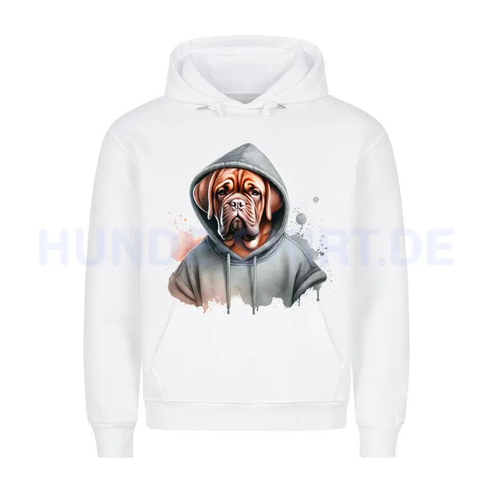 Premium Hoodie "Hooded Bordeauxdogge! Weiß – hunde-shirt.de