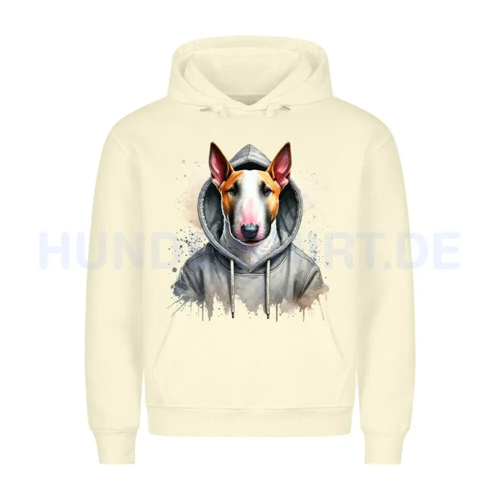 Premium Hoodie "Hooded Bullterrier" Beige – hunde-shirt.de