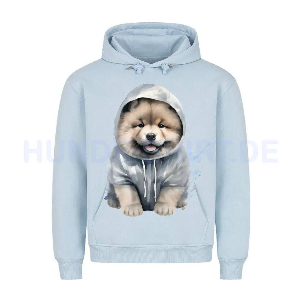 Premium Hoodie "Hooded Chow-Chow" Babyblau – hunde-shirt.de