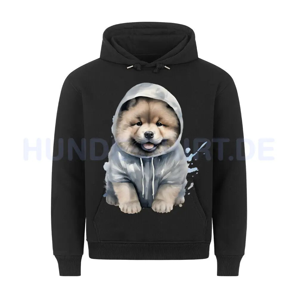 Premium Hoodie "Hooded Chow-Chow" Schwarz – hunde-shirt.de