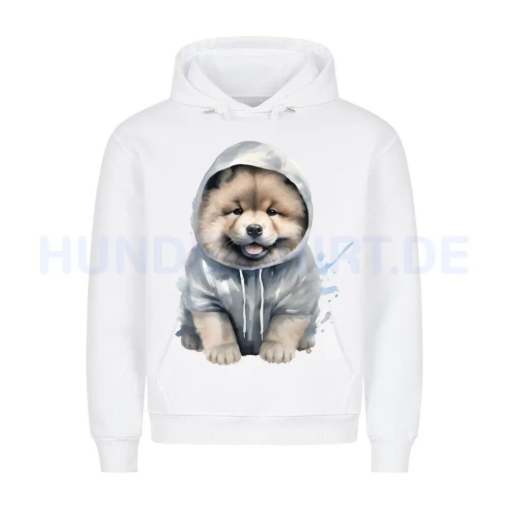 Premium Hoodie "Hooded Chow-Chow" Weiß – hunde-shirt.de