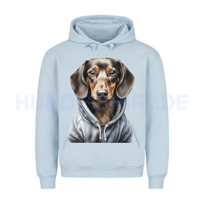 Premium Hoodie "Hooded Dackel" Babyblau – hunde-shirt.de