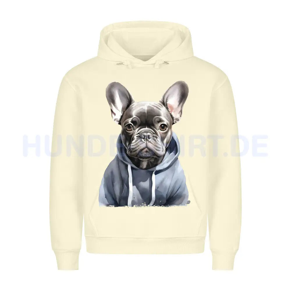 Premium Hoodie "Hooded Französische Bulldogge" Beige – hunde-shirt.de