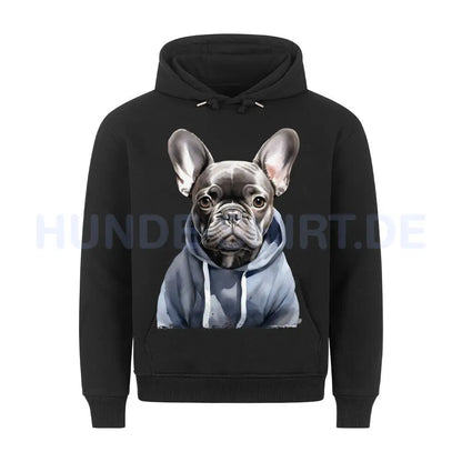 Premium Hoodie "Hooded Französische Bulldogge" Schwarz – hunde-shirt.de